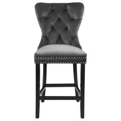 Meridian Furniture Nikki Velvet Stools, Set Of 2, Gray -CHAMPRO shop 01f1540e0da8ce53 1231 w800 h800 b1 p0