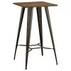 LexMod Direct Bamboo Top And Steel Bar Table, Brown
