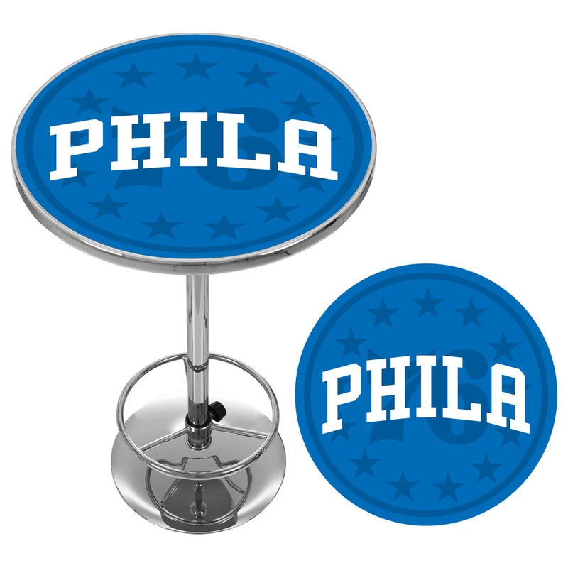 Trademark Gameroom NBA Chrome Pub Table, Fade, Philadelphia 76ers 2 Trademark Gameroom NBA Chrome Pub Table, Fade, Philadelphia 76ers - Image 2