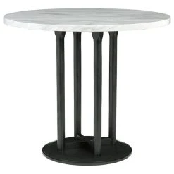 Ashley Furniture Industries Centiar Gray/White Round Dining Room Counter Table