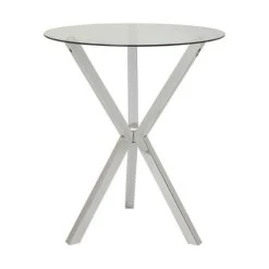 Coaster Home Furnishings Coaster Contemporary Glass Top Pub Table In Chrome