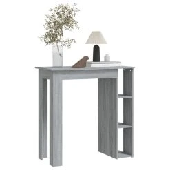 Vida XL International B.V. VidaXL Bar Table With Shelf Gray Sonoma Engineered Wood Bistro Table Furniture -CHAMPRO shop 046139e4028b1fc1 0482 w800 h800 b1 p0