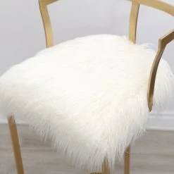 Abbyson Living Brittney Faux Fur Bar Stool, Gold -CHAMPRO shop 0881abec0f9b1659 4189 w800 h800 b0 p0