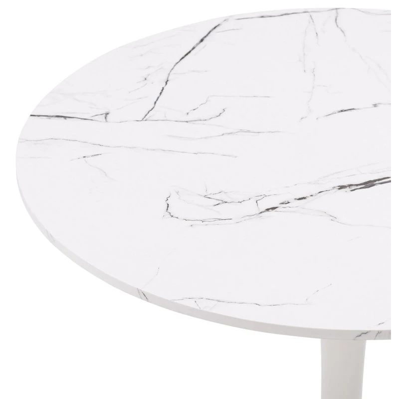 CorLiving Distribution LLC CorLiving Ivo White Marble Top Pedestal Bistro Table 6 CorLiving Distribution LLC CorLiving Ivo White Marble Top Pedestal Bistro Table - Image 6