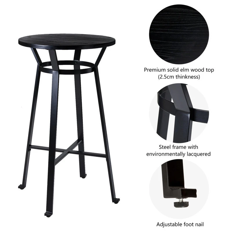 Glitzhome 3 Piece Pub Table And Bar Chair Set 3 Glitzhome 3 Piece Pub Table And Bar Chair Set - Image 3