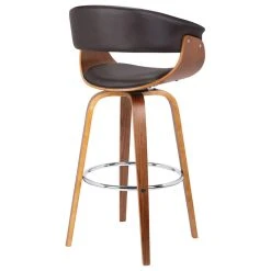 Armen Living Julyssa Brown Faux Leather And Walnut Wood Bar Stool LCJSBAWABR26 -CHAMPRO shop 0b4139210acb95dd 1498 w800 h800 b1 p0