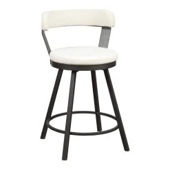 Domain Industries Inc. Lexicon Appert Metal Swivel Counter Height Chair In White (Set Of 2) -CHAMPRO shop 0bc1383e0f97a5bc 2441 w800 h800 b1 p0
