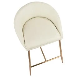 LumiSource Matisse 26" Counter Stool With Gold Frame And Cream, Set Of 2, Gold -CHAMPRO shop 0cd13ea80becb930 2155 w800 h800 b1 p0