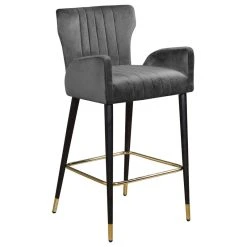 Meridian Furniture Luxe Velvet Stool, Set Of 2, Gray -CHAMPRO shop 0d81110e0b7b4957 7393 w800 h800 b1 p0
