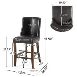 GDFStudio GDF Studio Rydel Nailhead Accent Brown Leather Stools, Set Of 2, Counter Height -CHAMPRO shop 0f013d0f037c3bb0 6397 w800 h800 b1 p0