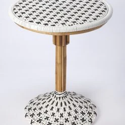 Butler Specialty Company Butler Tenor White & Black Rattan Bistro Table 8 Butler Specialty Company Butler Tenor White & Black Rattan Bistro Table -CHAMPRO shop 0fb1a5810d8e455f 6242 w800 h800 b0 p0