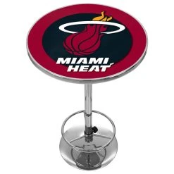 Trademark Gameroom NBA Chrome Pub Table, Miami Heat