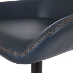 Glitzhome Vintage Navy Blue Leatherette Gaslift Adjustable Swivel Bar Stool, Set Of 2 -CHAMPRO shop 12111ad20ae0189f 8523 w800 h800 b0 p0