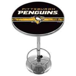 Trademark Gameroom NHL Chrome Pub Table, Pittsburgh Penguins