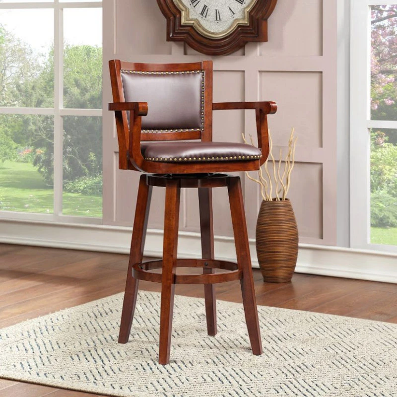Boraam Industries, Inc. Broadmoor Swivel Stool, Cherry, 36" 1 Boraam Industries, Inc. Broadmoor Swivel Stool, Cherry, 36"