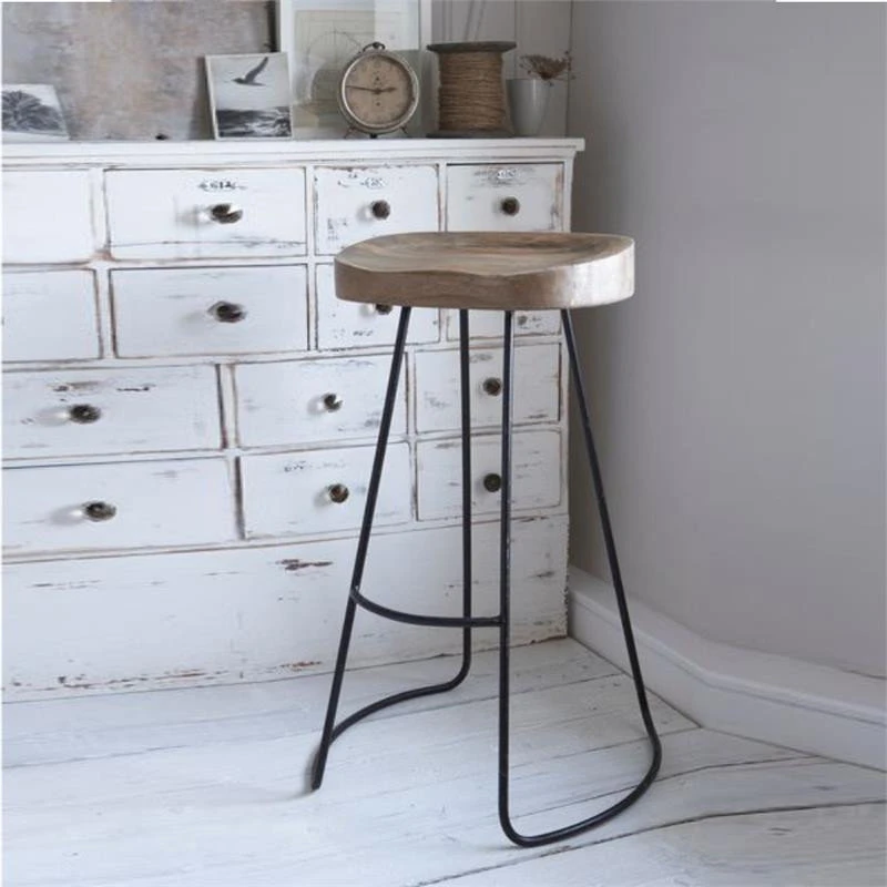Benzara, Woodland Imprts, The Urban Port The Urban Port 24" Contemporary Wood Saddle Seat Small Barstool In Brown/Black 2 Benzara, Woodland Imprts, The Urban Port The Urban Port 24" Contemporary Wood Saddle Seat Small Barstool In Brown/Black - Image 2