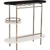 SEI Furniture Dagney Wine/ Bar Table With Glassware Storage - Black