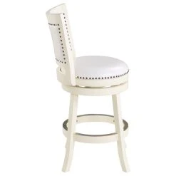 Boraam Industries, Inc. Boraam Bristol Hardwood Swivel Stool With Distressed White Finish 42424 -CHAMPRO shop 1741e29a020a856c 3602 w800 h800 b1 p0