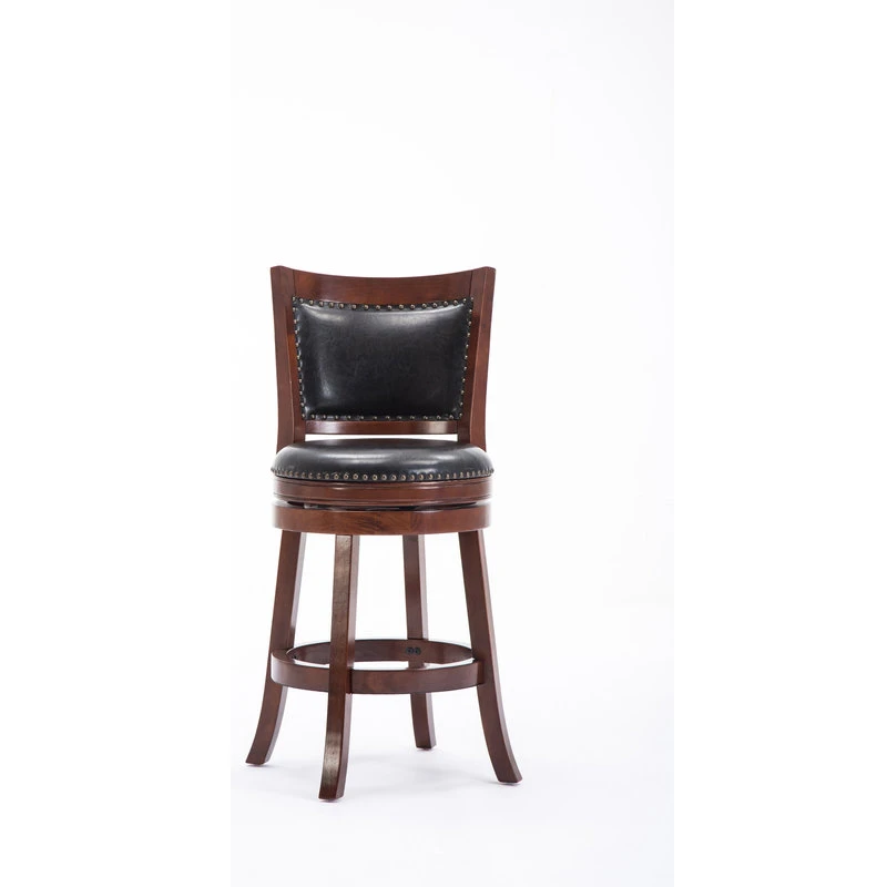 Boraam Industries, Inc. Bristol Swivel Stool, 24", Cherry 4 Boraam Industries, Inc. Bristol Swivel Stool, 24", Cherry - Image 4