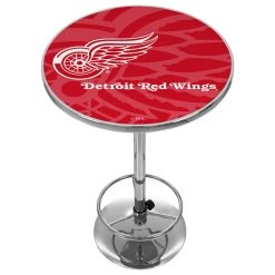 Trademark Gameroom NHL Chrome Pub Table, Watermark, Detroit Redwings