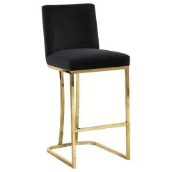 Meridian Furniture Heidi Velvet Counter Stool, Black -CHAMPRO shop 1db1249e0b56144c 5595 w800 h800 b1 p0