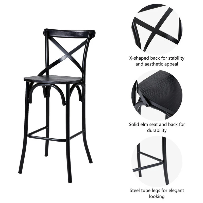 Glitzhome 3 Piece Pub Table And Bar Chair Set 2 Glitzhome 3 Piece Pub Table And Bar Chair Set - Image 2