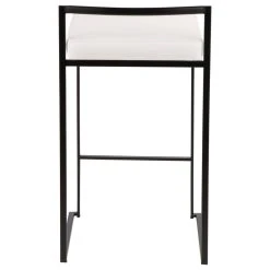 LumiSource Fuji Counter Stool Set Of 2, White, Black Frame -CHAMPRO shop 1ed13f2b0a5e75f0 3590 w800 h800 b1 p0