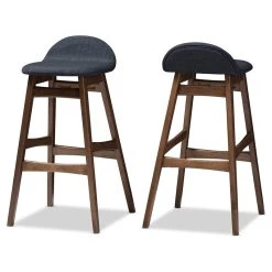 Baxton Studio Bloom Walnut Wood Finishing 30" Bar Stools, Set Of 2, Dark Blue Fabric 7 Baxton Studio Bloom Walnut Wood Finishing 30" Bar Stools, Set Of 2, Dark Blue Fabric -CHAMPRO shop 2061666a06f45bd1 4389 w800 h800 b1 p0