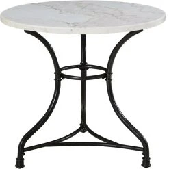 Steve Silver Claire Round Cafe Table - White Marble Top, Black Metal Base -CHAMPRO shop 2201cc1a0125c1c1 4777 w800 h800 b1 p0