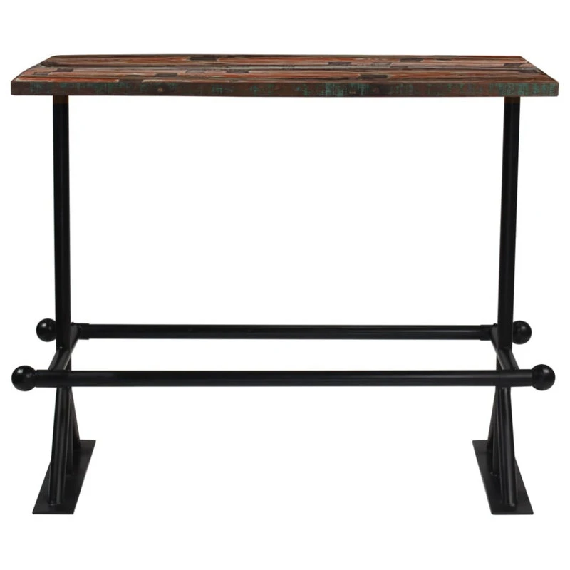 Vida XL International B.V. VidaXL Bar Table Solid Reclaimed Wood Multicolor Kitchen Dining Room Table 2 Vida XL International B.V. VidaXL Bar Table Solid Reclaimed Wood Multicolor Kitchen Dining Room Table - Image 2