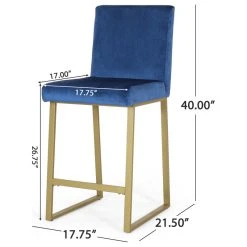 GDFStudio GDF Studio Lexi Modern Glam Velvet Barstools, Set Of 2, Navy Blue -CHAMPRO shop 22e184ca008a1ae2 8240 w800 h800 b1 p0