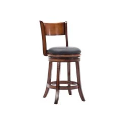 Boraam Industries, Inc. Palmetto Swivel Stool, 24", Chestnut