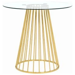 Meridian Furniture Gio Gold Counter Height Table, Gold Base