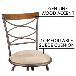 Kira Home Avery 30" Adjustable Swivel Barstool, Real Wood Accent Back, (2) 10 Kira Home Avery 30" Adjustable Swivel Barstool, Real Wood Accent Back, (2) -CHAMPRO shop 2611032100c3e44b 8443 w800 h800 b1 p0