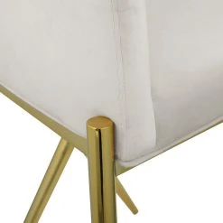 Meridian Furniture Xavier Velvet Upholstered Counter Height Stool, Cream, Gold Finish -CHAMPRO shop 2671d38700870109 1655 w800 h800 b0 p0