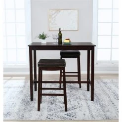 Linon Home Decor Products Linon Claridge 42" Wood Bar Height Pub Table In Walnut -CHAMPRO shop 276107790f8682e9 5699 w800 h800 b0 p0