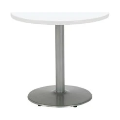 KFI Furniture KFI Mode 36" Round Breakroom Table With White Round Silver Base Counter Height