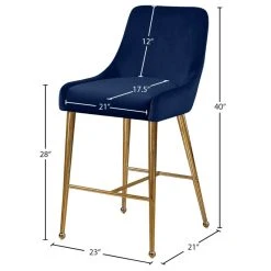 Meridian Furniture Owen Velvet Stool, Set Of 2, Navy -CHAMPRO shop 29d150eb02740e93 7368 w800 h800 b1 p0