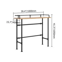 HOMARY 39.4" Industrial Rectangular Wood Bar Height Table Kitchen Breakfast Bar Table -CHAMPRO shop 2a614521034e7f3e 5680 w800 h800 b1 p0