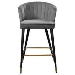 Meridian Furniture Cassie Velvet Stool, Set Of 2, Gray -CHAMPRO shop 2a61c10b027416fa 7434 w800 h800 b1 p0