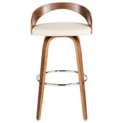 Lumisource Grotto Mid-Century Modern Barstool, Walnut/Cream Faux Leather, Set Of 2 7 Lumisource Grotto Mid-Century Modern Barstool, Walnut/Cream Faux Leather, Set Of 2 -CHAMPRO shop 2aa1ac9601f99a01 6474 w800 h800 b1 p0