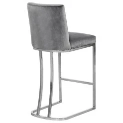Meridian Furniture Heidi Velvet Stool, Gray 8 Meridian Furniture Heidi Velvet Stool, Gray -CHAMPRO shop 2b01b63f02741259 4318 w800 h800 b1 p0