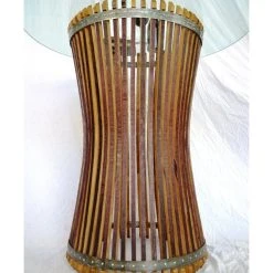 Winecountrycraftsman Wine Barrel Pub Or Tasting Table - Halesia - Made From CA Wine Barrels, 36" -CHAMPRO shop 2bc12c850d533bc3 0093 w800 h800 b0 p0