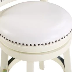 Boraam Industries, Inc. Bristol Swivel Stool, 24", Distressed White -CHAMPRO shop 2c11dacc0e69446e 7003 w800 h800 b0 p0