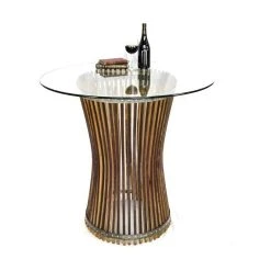 Winecountrycraftsman Wine Barrel Pub Or Tasting Table - Halesia - Made From CA Wine Barrels, 36"