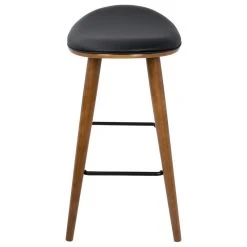 Lumisource Saddle Counter Stool, Set Of 2, Walnut/Black PU -CHAMPRO shop 2de1f2aa0becb944 6912 w800 h800 b1 p0