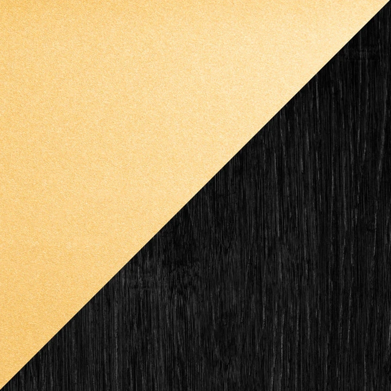 Lumisource Fuji Counter Table, Gold Metal And Black Wood Grain Top 2 Lumisource Fuji Counter Table, Gold Metal And Black Wood Grain Top - Image 2