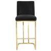Meridian Furniture Heidi Velvet Counter Stool, Black