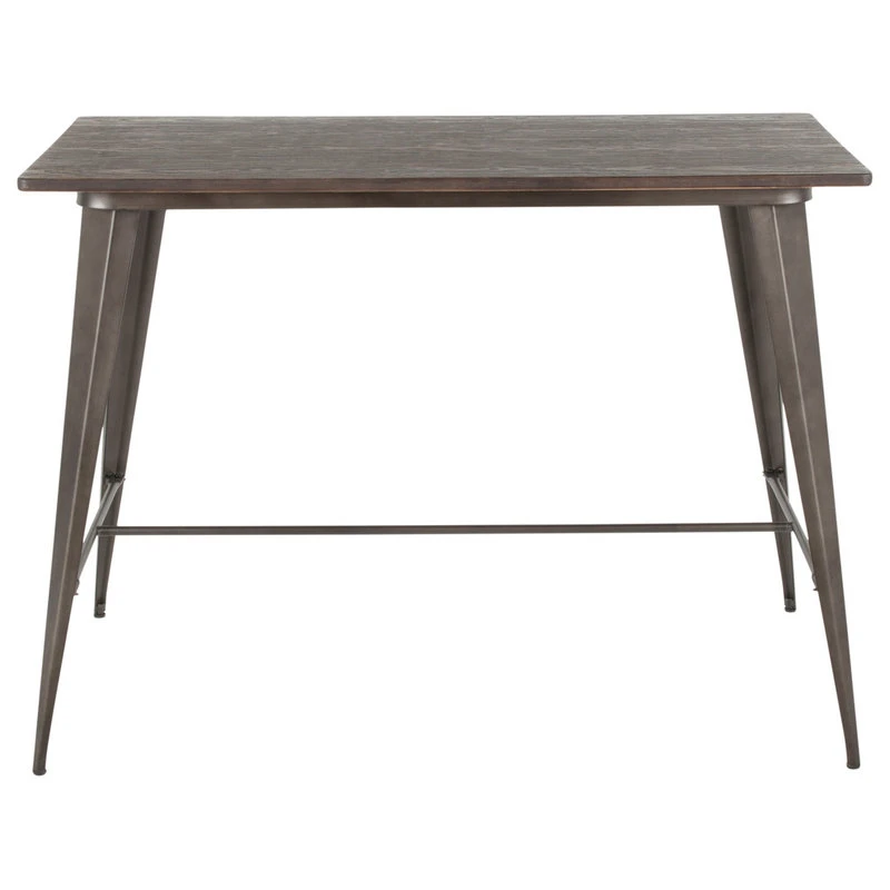 LumiSource Oregon Counter Table, Antique And Espresso 3 LumiSource Oregon Counter Table, Antique And Espresso - Image 3