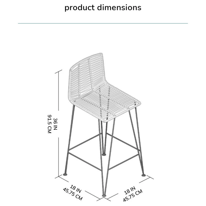 Madeleine Home Inc. Odette Bar Stool, Ivory 15 Madeleine Home Inc. Odette Bar Stool, Ivory - Image 15